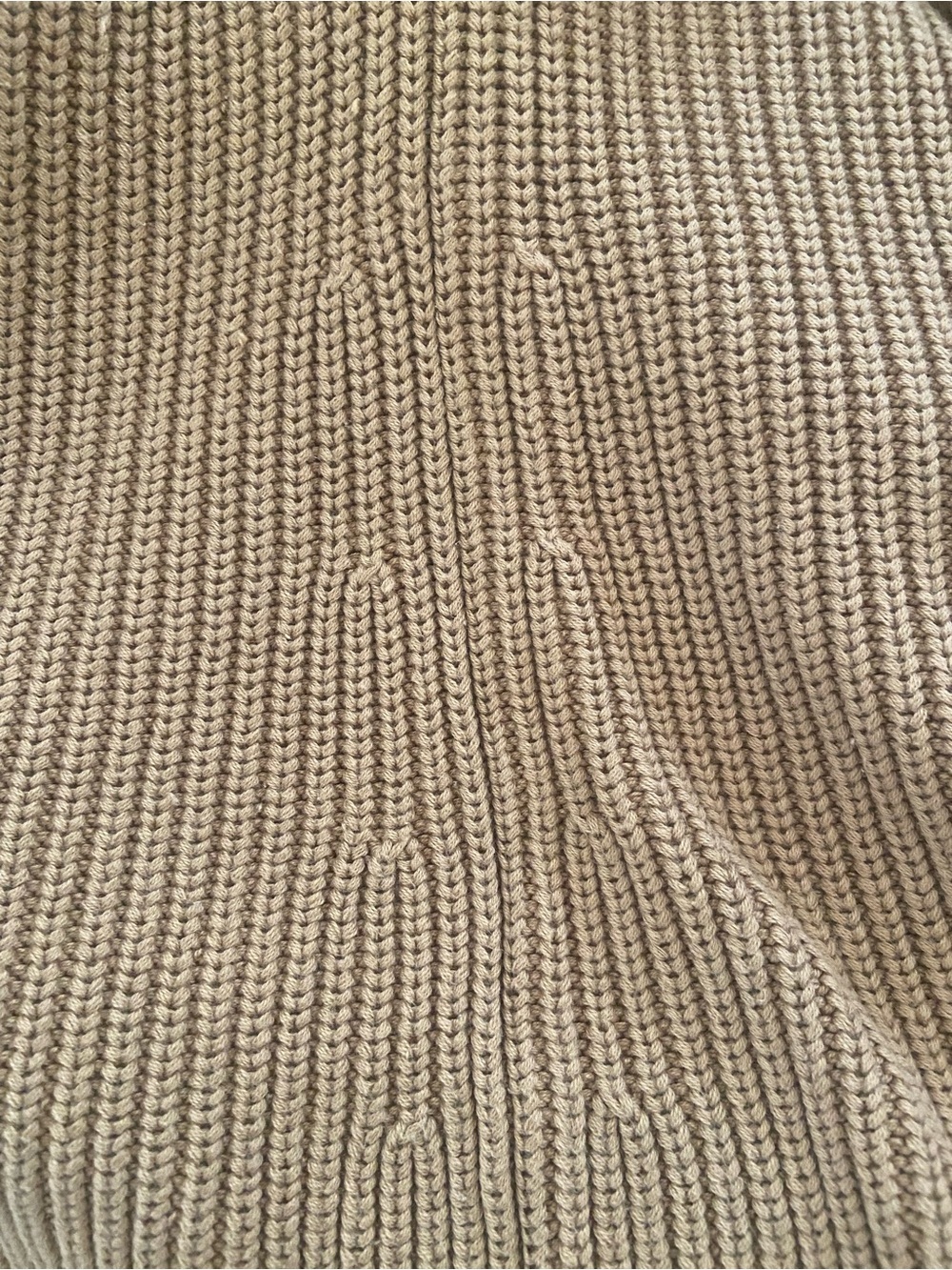 Quince Women 100% Organic Cotton Fisherman Crew Sweater Camel Long Sleeved XL - Picture 6 of 6